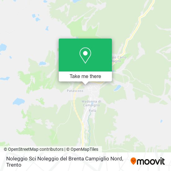 Noleggio Sci Noleggio del Brenta Campiglio Nord map