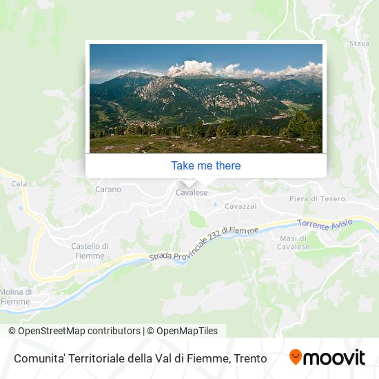 Comunita' Territoriale della Val di Fiemme map