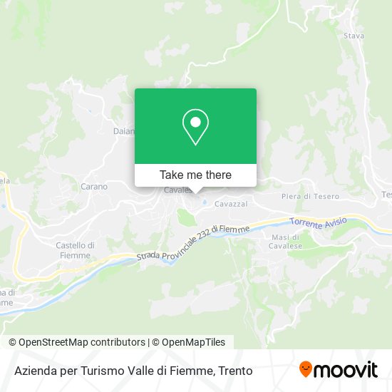 Azienda per Turismo Valle di Fiemme map