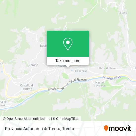 Provincia Autonoma di Trento map
