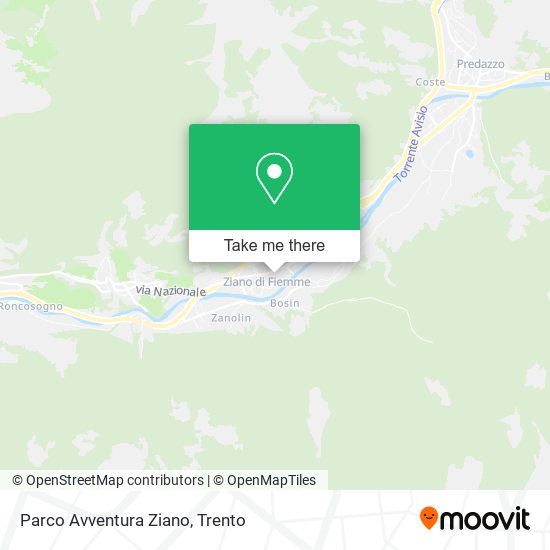 Parco Avventura Ziano map