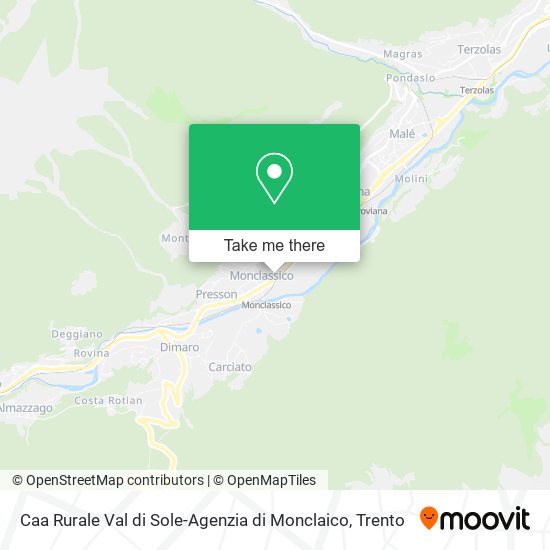 Caa Rurale Val di Sole-Agenzia di Monclaico map