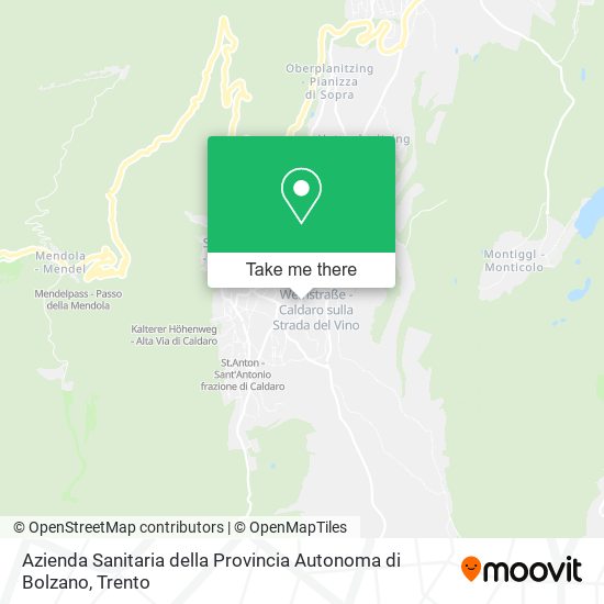 Azienda Sanitaria della Provincia Autonoma di Bolzano map