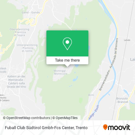 Fuball Club Südtirol Gmbh-Fcs Center map