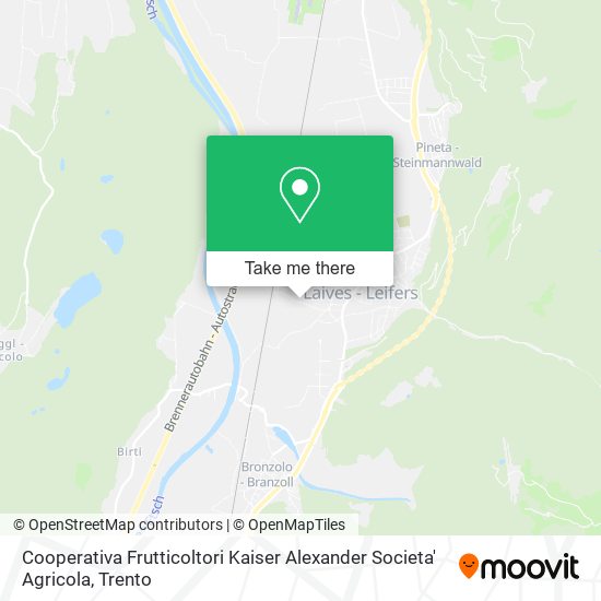 Cooperativa Frutticoltori Kaiser Alexander Societa' Agricola map