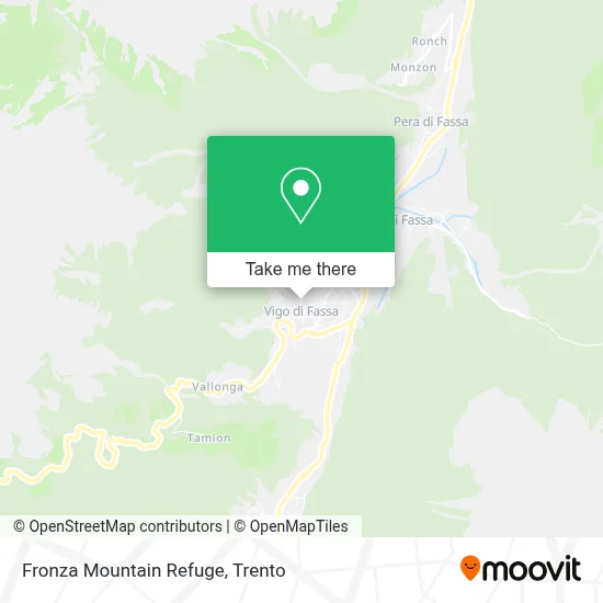 Fronza Mountain Refuge map