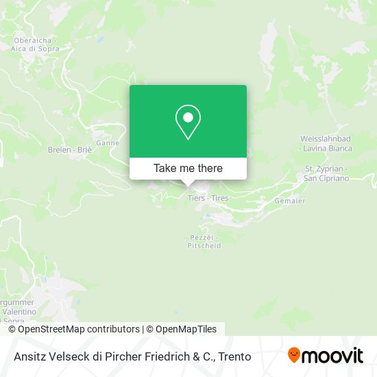 Ansitz Velseck di Pircher Friedrich & C. map