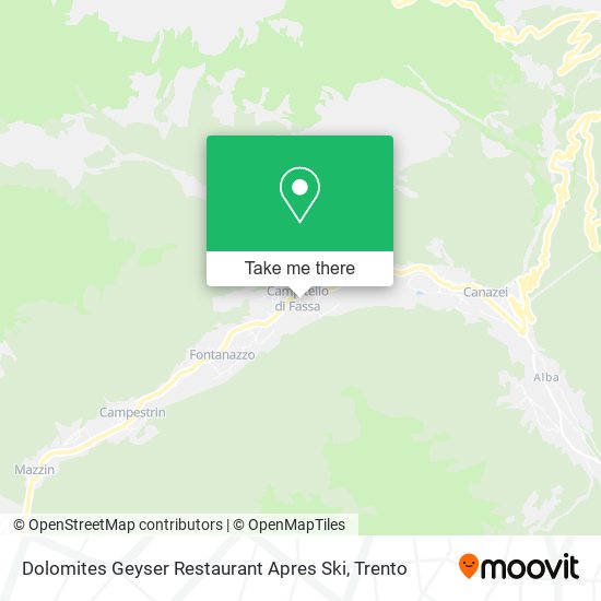 Dolomites Geyser Restaurant Apres Ski map