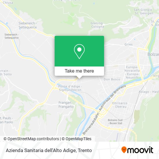 Azienda Sanitaria dell'Alto Adige map