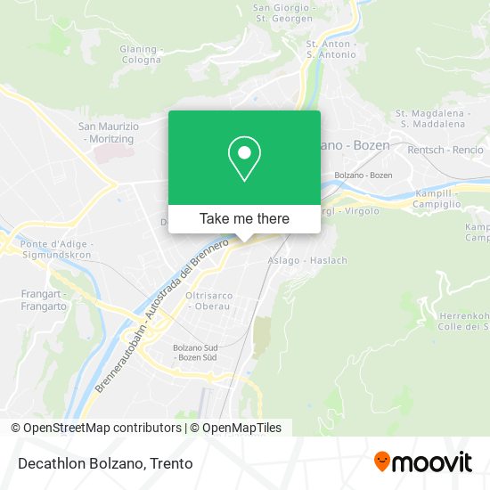 Decathlon Bolzano map