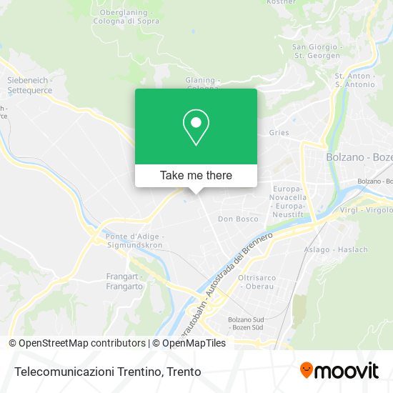 Telecomunicazioni Trentino map