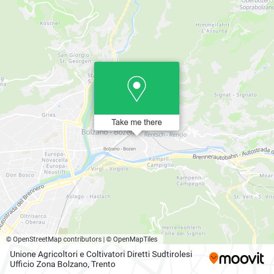 Unione Agricoltori e Coltivatori Diretti Sudtirolesi Ufficio Zona Bolzano map