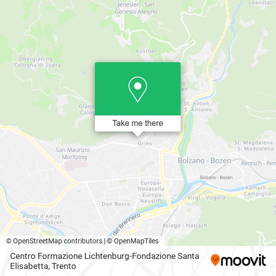 Centro Formazione Lichtenburg-Fondazione Santa Elisabetta map
