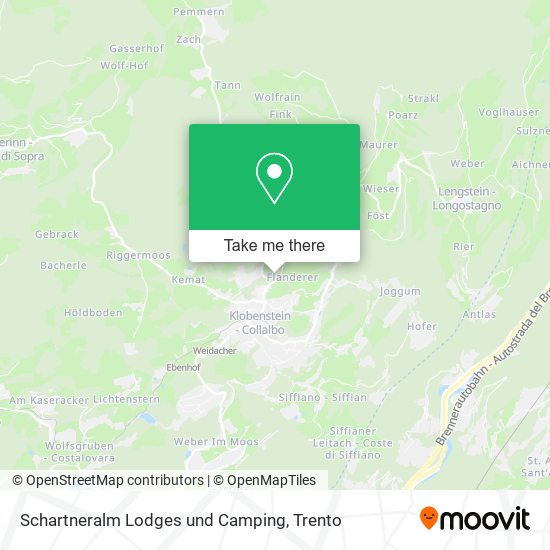 Schartneralm Lodges und Camping map