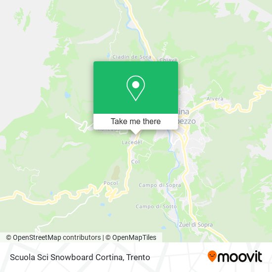 Scuola Sci Snowboard Cortina map