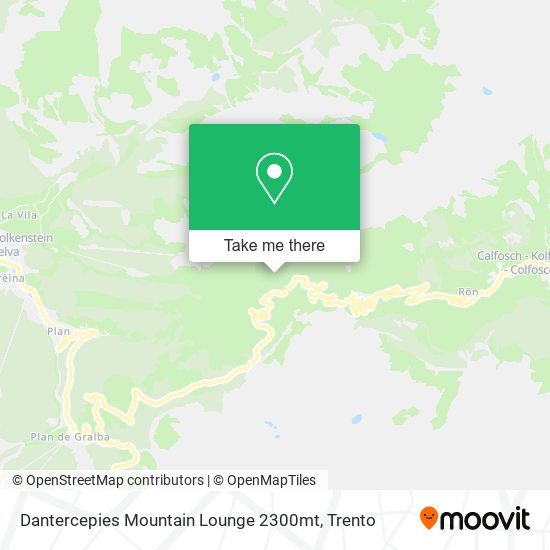 Dantercepies Mountain Lounge 2300mt map