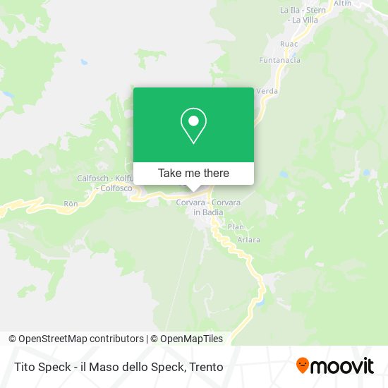 Tito Speck - il Maso dello Speck map