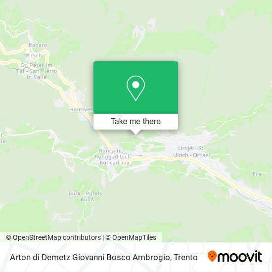 Arton di Demetz Giovanni Bosco Ambrogio map