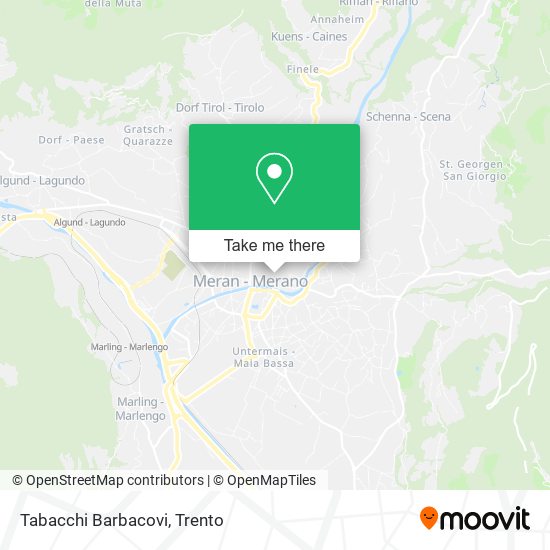 Tabacchi Barbacovi map
