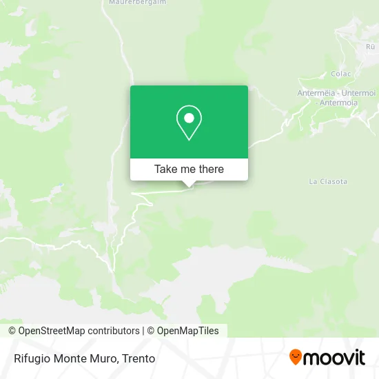 Monte Muro Refuge map