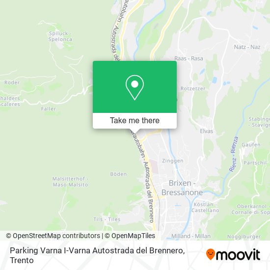 Parking Varna I-Varna Autostrada del Brennero map