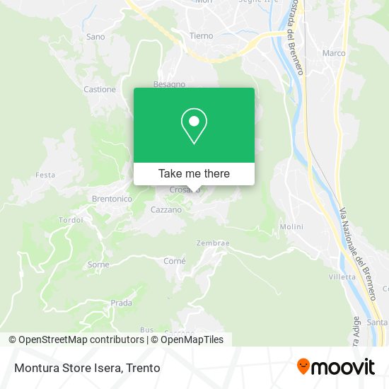 Montura Store Isera map