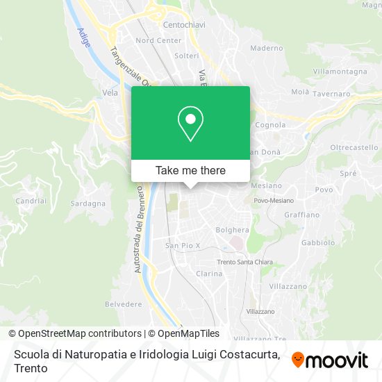 Scuola di Naturopatia e Iridologia Luigi Costacurta map