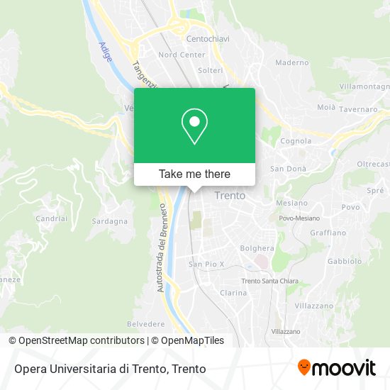 Opera Universitaria di Trento map