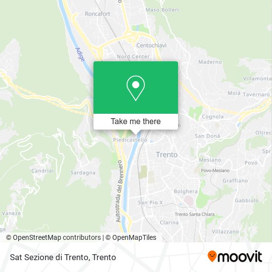 Sat Sezione di Trento map