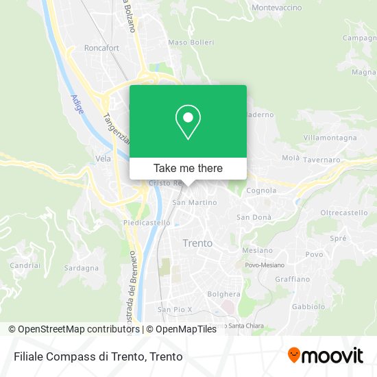 Filiale Compass di Trento map