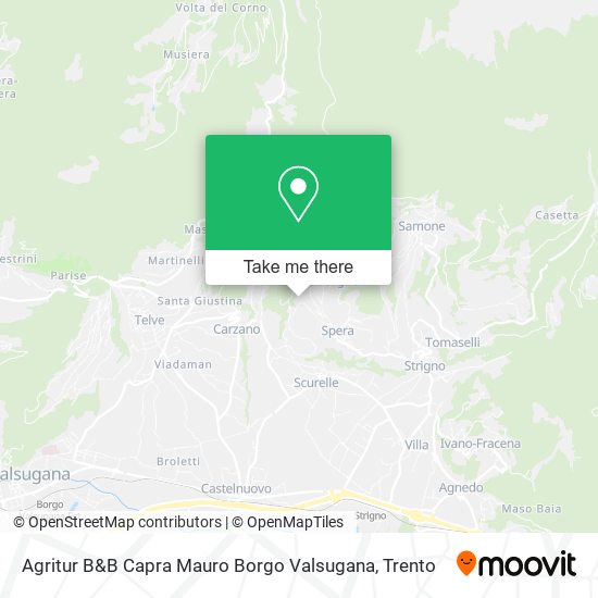 Agritur B&B Capra Mauro Borgo Valsugana map
