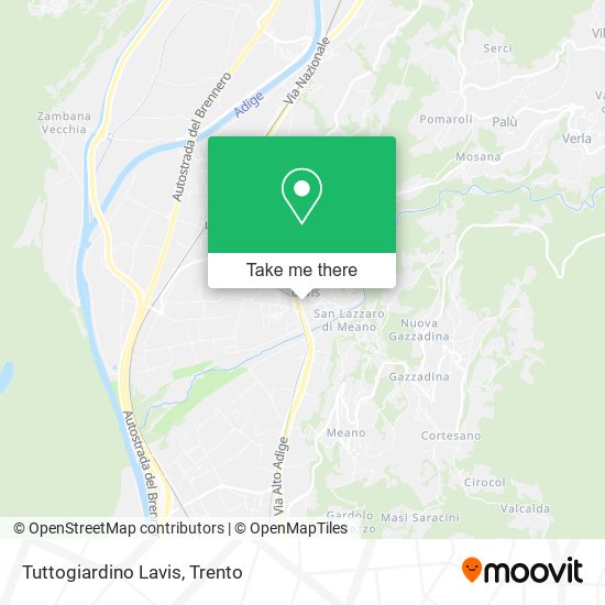 Tuttogiardino Lavis map