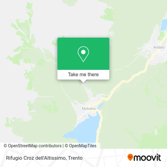 Croz dell'Altissimo Refuge map