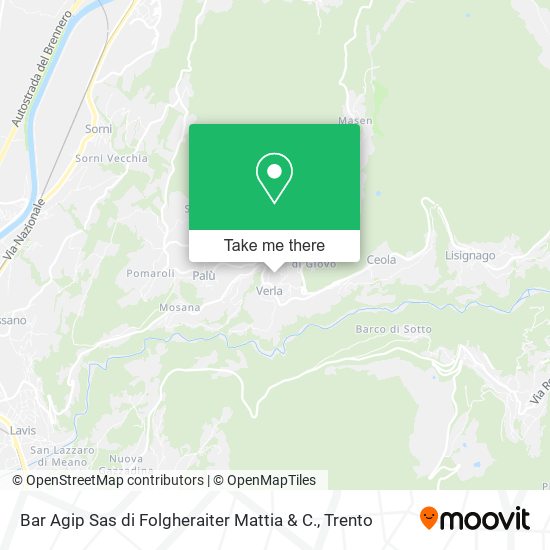 Bar Agip Sas di Folgheraiter Mattia & C. map