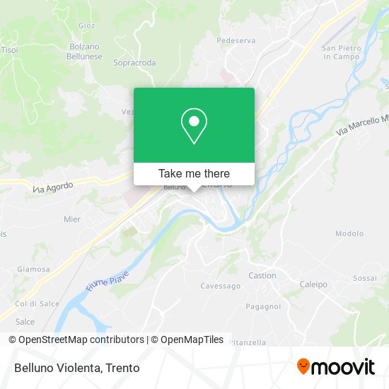 Belluno Violenta map