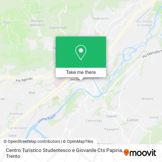 Centro Turistico Studentesco e Giovanile Cts Papiria map