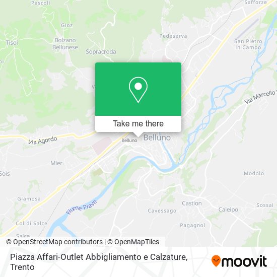 Piazza Affari-Outlet Abbigliamento e Calzature map