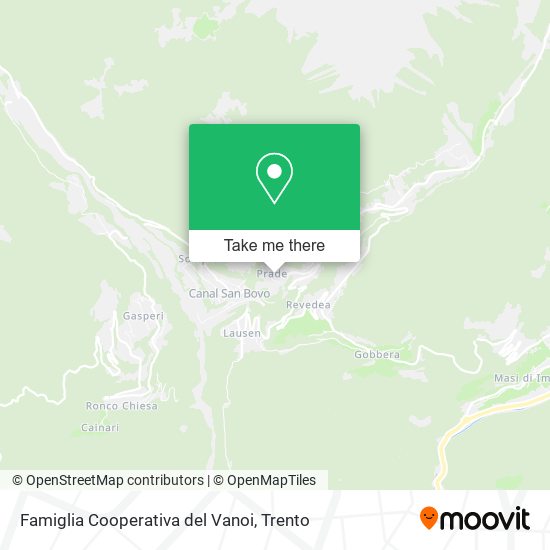 Famiglia Cooperativa del Vanoi map