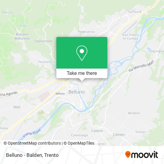 Belluno - Balden map