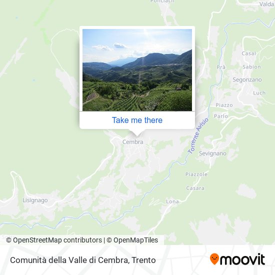 Comunità della Valle di Cembra map