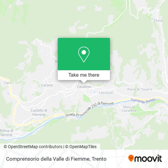 Comprensorio della Valle di Fiemme map