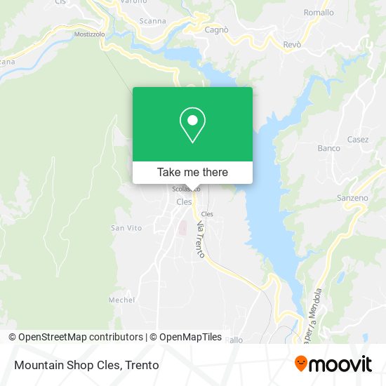 Mountain Shop Cles map