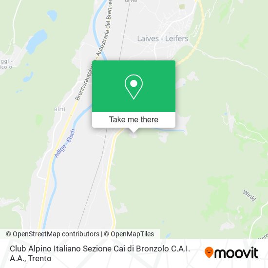 Club Alpino Italiano Sezione Cai di Bronzolo C.A.I. A.A. map