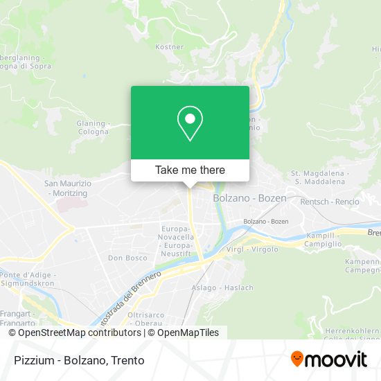 Pizzium - Bolzano map