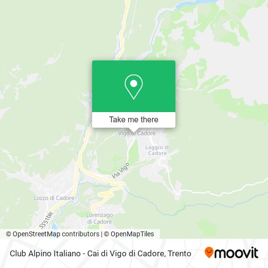 Club Alpino Italiano - Cai di Vigo di Cadore map