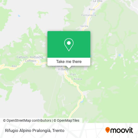 Rifugio Alpino Pralongià map