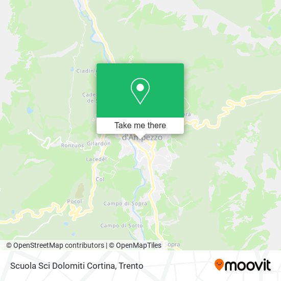 Scuola Sci Dolomiti Cortina map