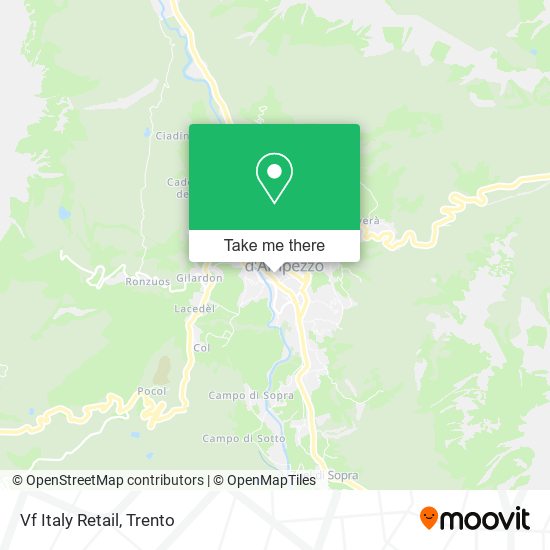 Vf Italy Retail map