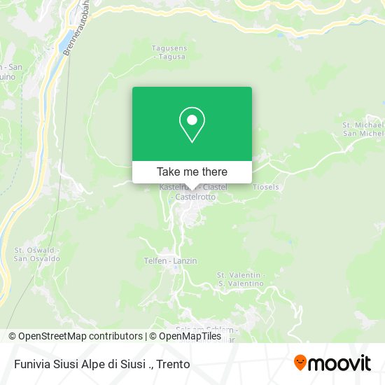 Funivia Siusi Alpe di Siusi . map