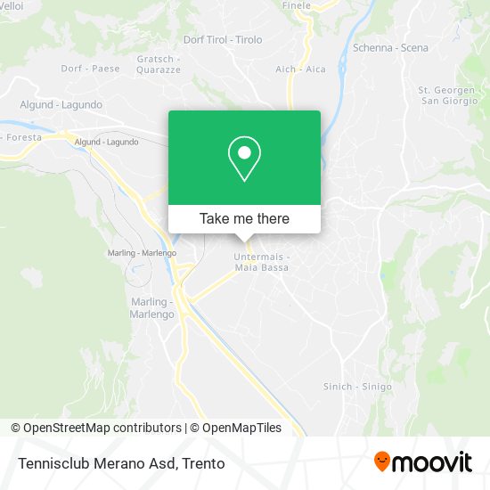 Tennisclub Merano Asd map